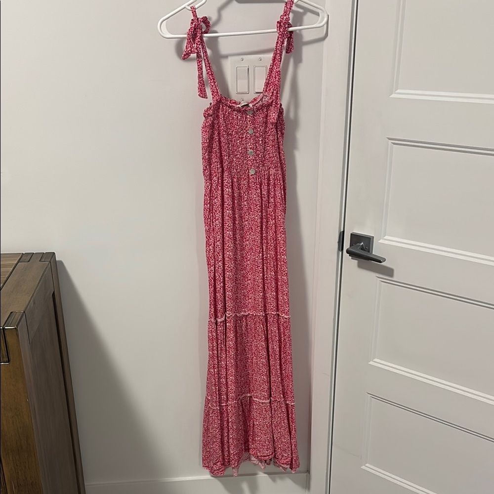 Pink bow Maxi Sundress